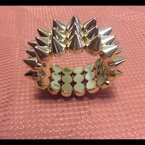 New gold tone spiked bracelet!